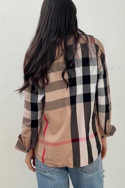 Vintage Burberry Button Down Top, view 3