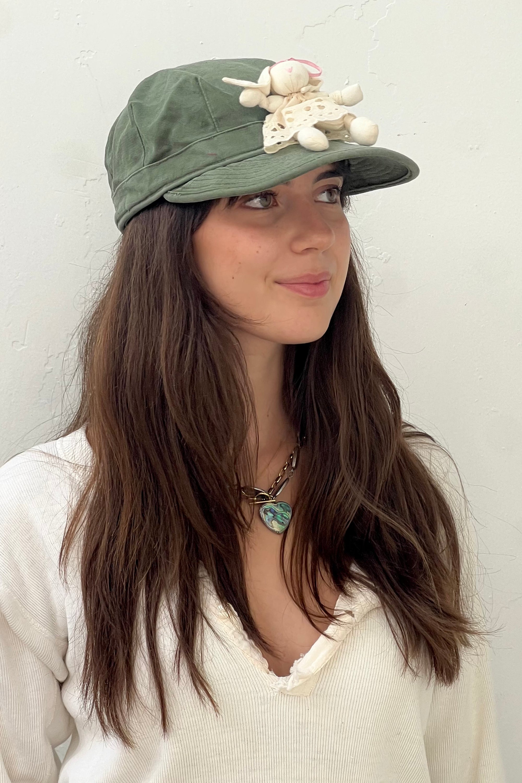 Anna Corinna Reworked Vintage Bunny Army Cap