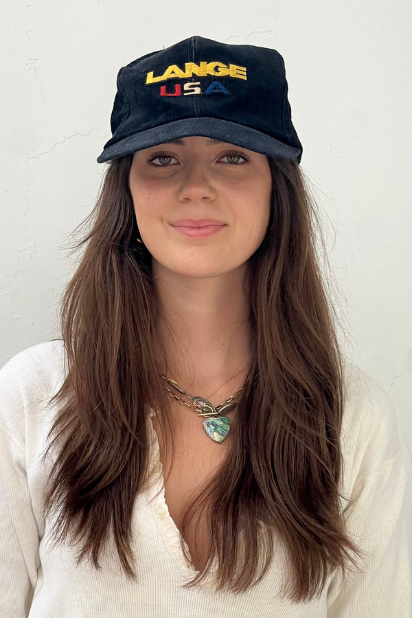 Vintage Corduroy Lange USA Cap, Cotton