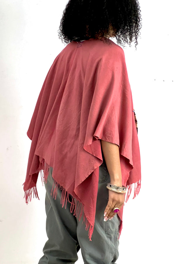 Anna Corinna Reworked Vintage Pocket Poncho, Wool